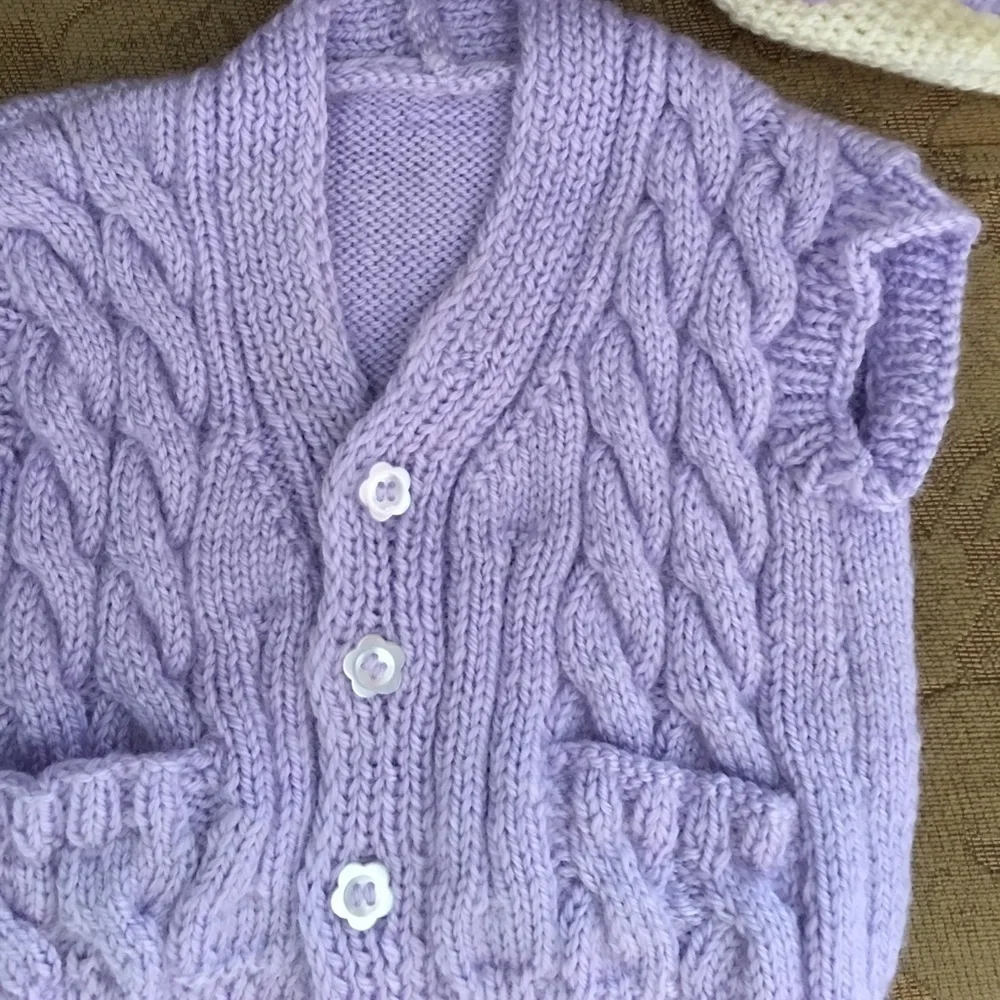 Hand-knitted infant set of 3